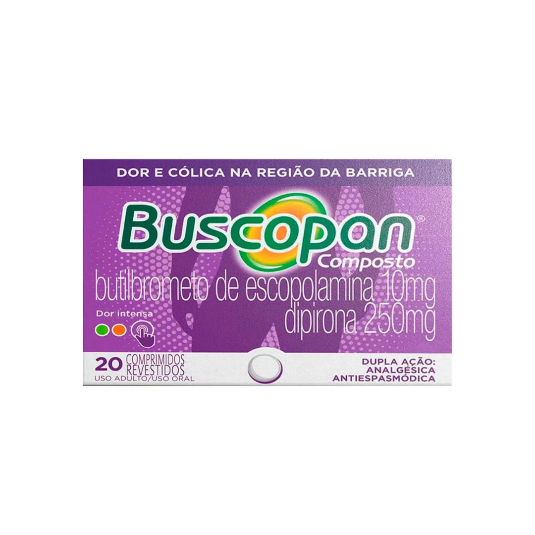 Buscopan® Composto 10Mg + 250Mg 20 Cápsulas